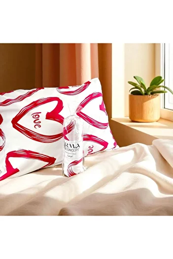 Arma Concept Single Heart Pattern Ranforce Fabric Fitted Elastic Sheet & 1 Pillow Case
