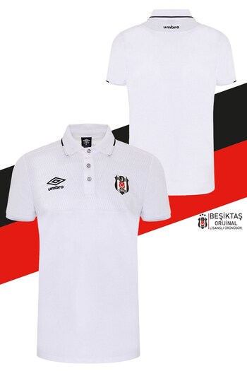 Beşiktaş Γνήσιο μπλουζάκι με λαιμόκοψη Polo με άδεια χρήσης Bjk Eagle με στάμπα δώρο με ξύλινο κουτί