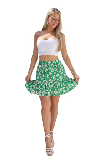Alorabella Aria Bold Leopard Print Mini Skirt