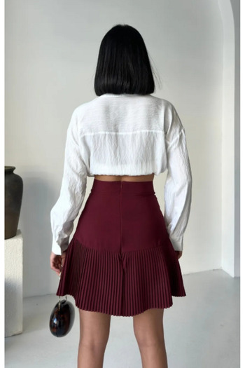 MEECY Women's Pleated Zr Model Skirt