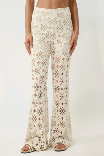 Hiccup Patterned Wide Leg Pants Pika Collection