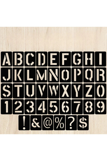 Choice 1 Set 42pcs/set DIY Craft Alphabet Stencil Reusable Embossing Template Alphabet Stencil Numbers and