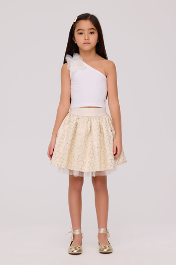 Tyess Girl Gold Skirt