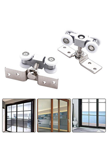 Choice Brand New Door Track Door Guide Fold Hanging Doors Glass Door Hanging Rail Nylon Wheel Push And P...