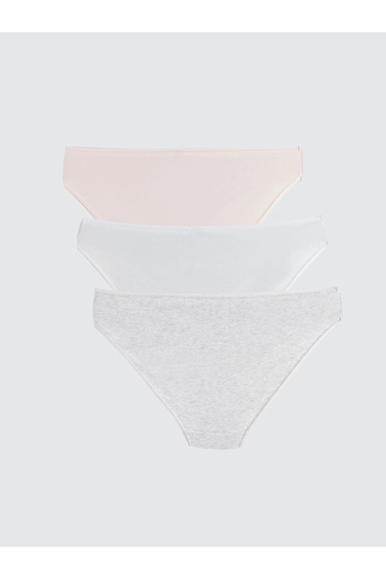 LC Waikiki LCW DREAM Chiloți de bikini simpli roz, pachet de 3