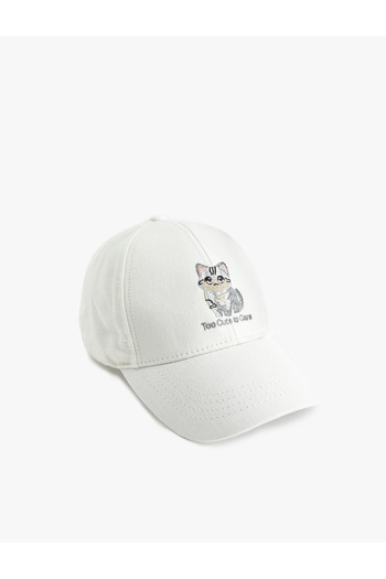 Koton Cat Embroidered Cap Hat
