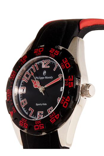 Philippe Moraly Water Resistant Rubber Analog Wrist Watch RK1111WBR