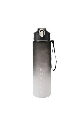 Choice Black White-B 800ml/27oz Large Capacity Sports Water Bottle Leak Proof Plastic Drinking Cup With Tim