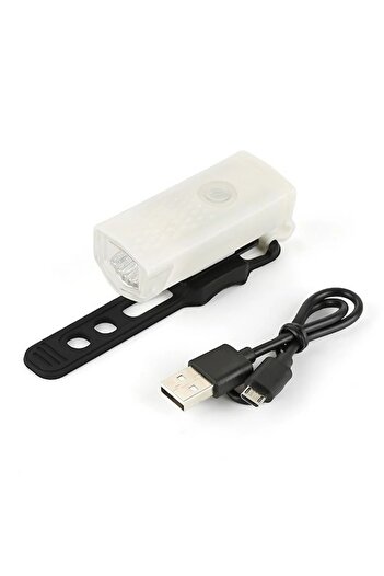 Briggs LED Headlight for Bicycle/Scooter, Rechargeable, USB Cable Included, 3 Light Modes, IPX4, White, 6.5