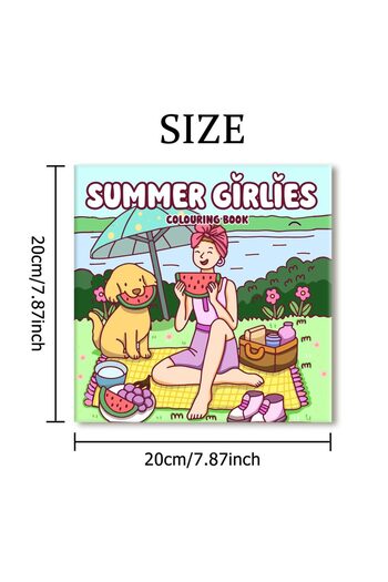 Choice MULTI SUMMER GIRLIES: Coloring Book for Adults Featuring Cute Cozy Daily Activities for Relaxation (