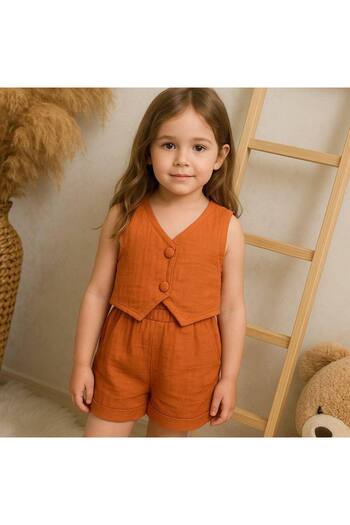 Uslukids Girl's Summer Top and Bottom Set