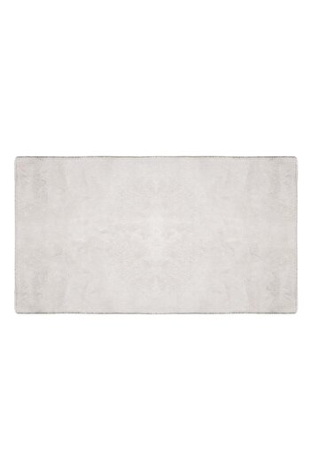 divendi-ro Covor decorativ catifelat, textură moale, strat interior antiderapant, 150x100 cm, alb