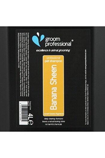 Groom Professional Banana Sheen Pet Shampoo 4 Litre