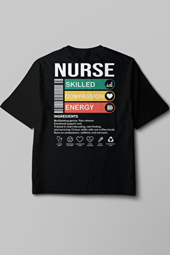 Pratik Medikal Nurse - Oversize T-Shirt Μαύρο Unisex