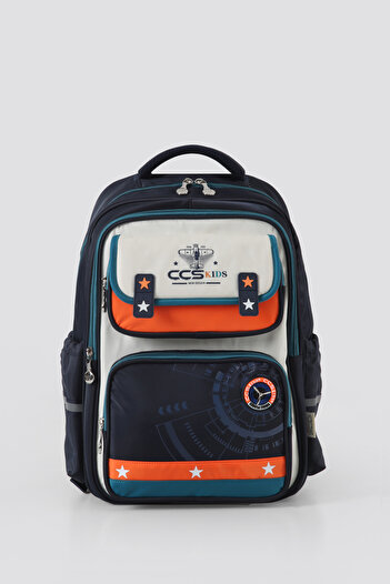 ÇÇS Waterproof Fabric Children's Multi-Eye Orthopedic Backpack School Bag 51917