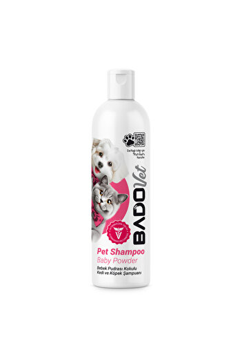 BAD0 Sampon lichid pentru caini si pisici, cu parfum delicat de pudra de bebelus, 400 ml