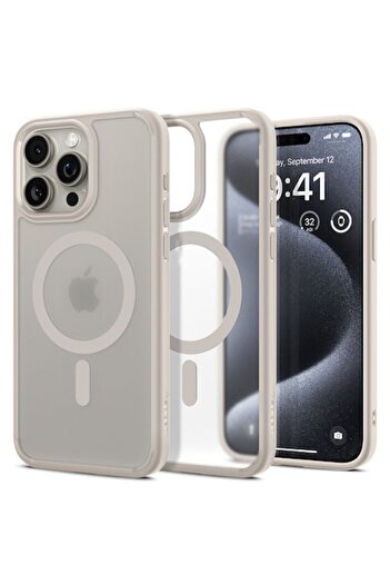 Spigen Phone case for iPhone 15 Pro, Ultra Hybrid W5, Frost Titanium