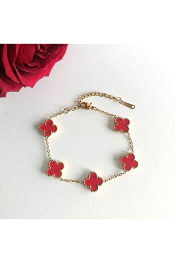 staınless steel Double Sided Clover Steel Bracelet