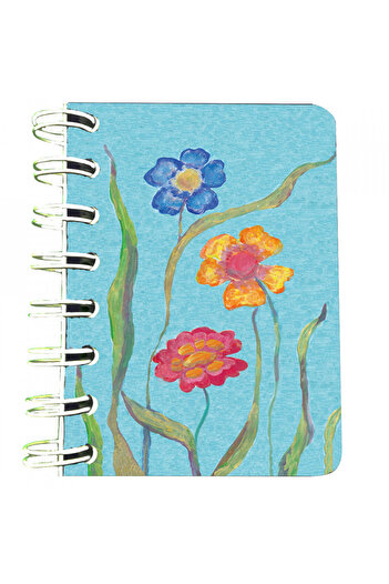 Editura Soapta stelelor Carnet cu spira Flori de camp, 7 x 10 cm, 75 foi veline