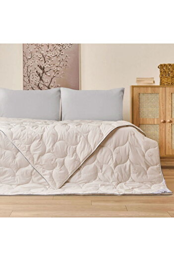 Evidea Soft Double Cotton Quilt - White - 195X215 cm