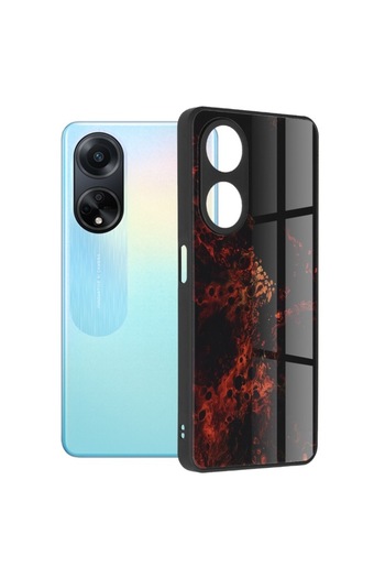 Axios Protective Case for Oppo A98 5G, Premium, Hard Plastic, Ruby Nebula