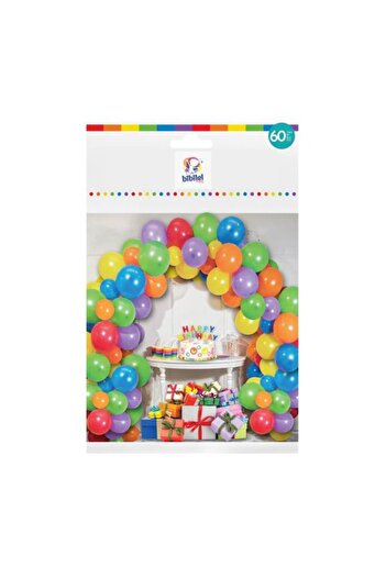 OEM Multicolored Garland with a Set of 60 Pastel Balloons for Events