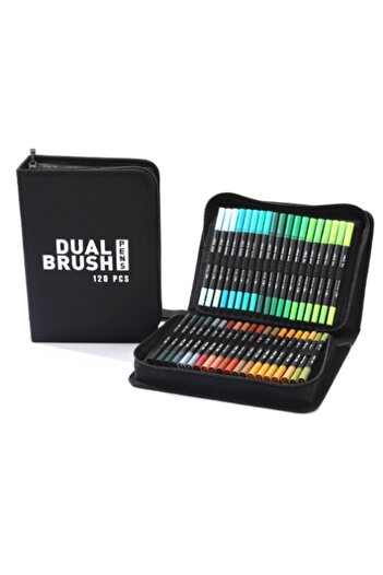 Flippy Water-Based Marker Pen Set, Flippy, 2 in 1, for Painting, Calligraphy, 120 Colors, Multicolor
