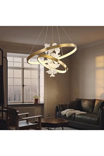 KARAZ Modern two-ring chandelier