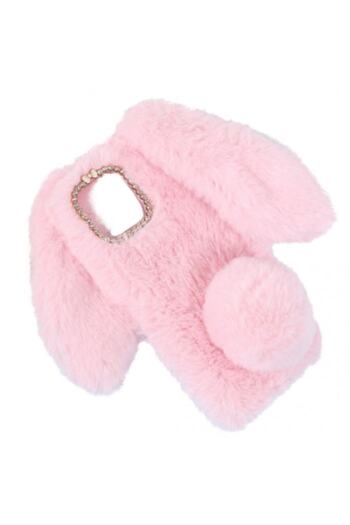 Bibilel Plush Bunny Case Compatible with Samsung Galaxy S22 Ultra, Pink