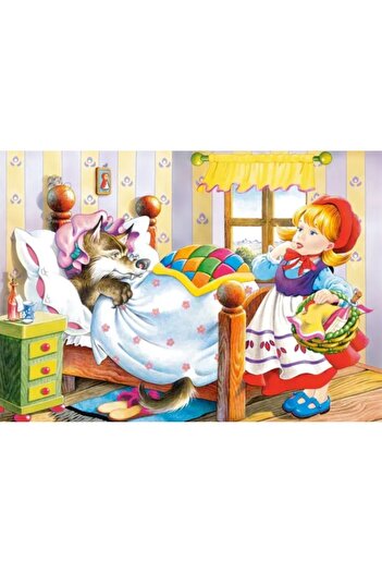 Flippy Puzzle 60 Pieces Wooden in Metal Box, Flippy, Little Red Riding Hood Model, Educational, Cognitive S