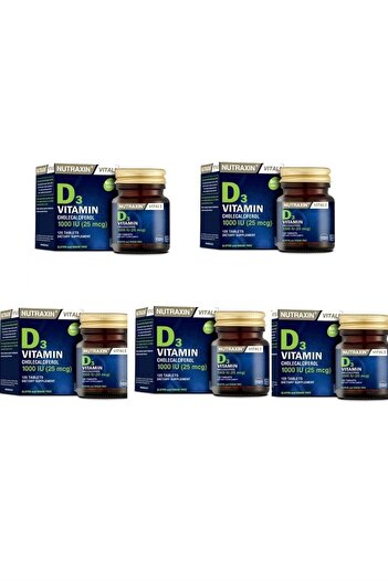 Nutraxin Vitamin D3 120 Tablets 5 Pieces