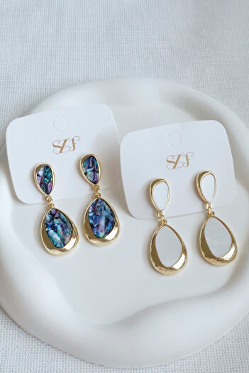 DEMOKAN Women's Earrings Imported Series Enamel Water Drop Earrings