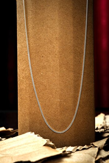 Ebrar Silver Gümüş İnce Zincir Kolye 925 Ayar Gümüş İnce Unisex Zincir Kolye