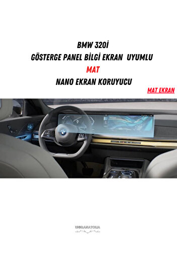 UniqAnatolia Bmw 320I Instrument Panel and Information Display Compatible Matte Screen Protector