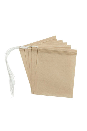 HIC 100-Piece Chlorine-Free Unbleached Paper Tea Bags 3.125 x 2.375 Inch