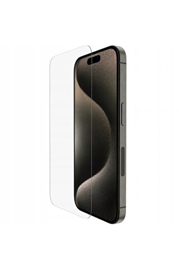 Belkin Screen Protector Glass for iPhone 15 Pro Max, Transparent