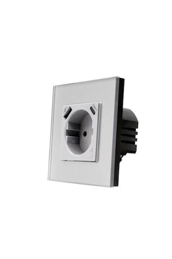 OEM Smart WiFi Socket with USB & USB-C, Tempered Glass, Energy Monitoring, Compatible with Alexa/Google