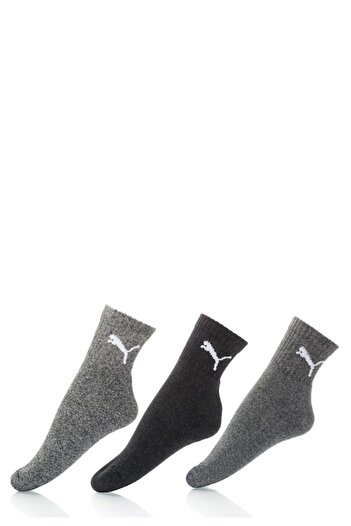 Puma , Set de sosete gri melange - 3 perechi