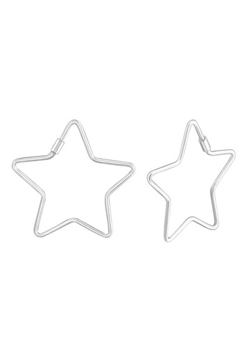 OEM 925 Silver Earrings - Star Creole