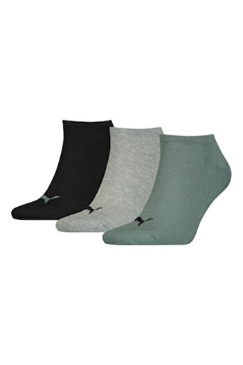Puma , Set of unisex ankle socks - 3 pairs, Black, Gray, Petrol Blue, 39-42