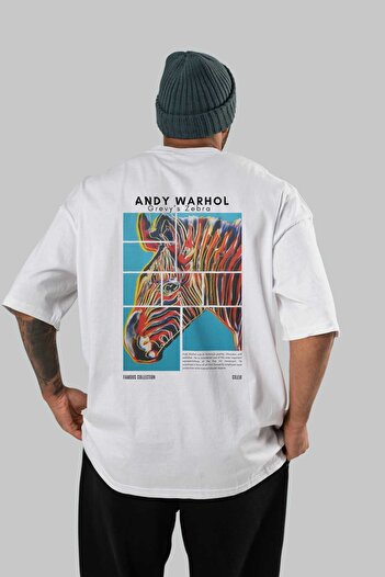 Ankhises Andy Warhol Back Printed Oversize T-shirt Ανδρικό Γυναικείο Βαμβακερό μπλουζάκι με λαιμόκοψη