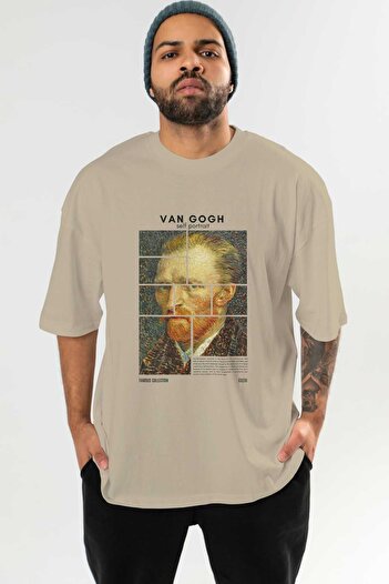 Ankhises Van Gogh Self Portrait μπροστά Μπλουζάκι με στάμπα Oversize Ανδρικό Γυναικείο Βαμβακερό μπλουζάκι με λαιμόκοψη