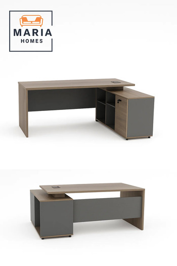 MARIA HOMES Office Desk with Side Storage and Lockable Drawer-size160*70CM