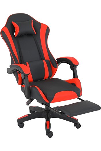 SPEARPC SGCE001 Gaming Chair with Footrest - High-Density Foam, PU Leather, Reclining Armrest