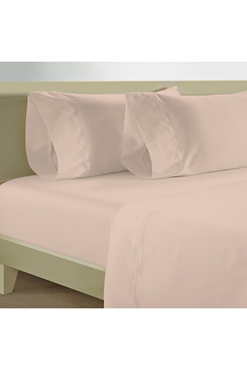 Boutique Blanche 300TC cotton fitted sheet - 120*200cm, summer peach