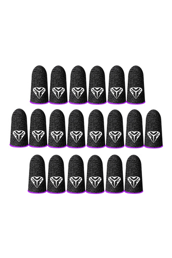 Choice9 10Pairs Purple 1-10 Pairs Thumb Gloves Touch Screen Finger Cots Sweatproof for PUBG Mobile Game Acce