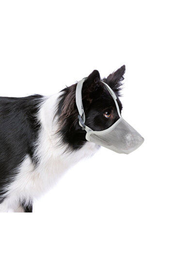 Choice L GRAY Dog Muzzle, Soft Mesh Covered Muzzles Poisoned Bait Protection With Adjustable Straps, Preve