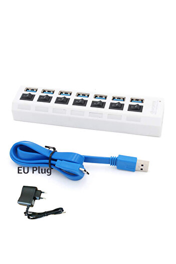 Choice 7 Port White With EU Multi Ports USB HUB 3.0 4/7 Ports Portable Super Speed 5Gbps Multiple USB Port