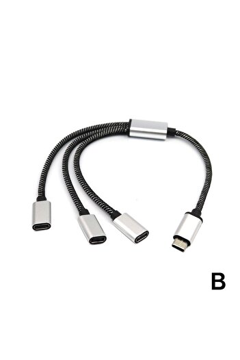 Choice 1 to 3 USB C Male Dual USB C Female Splitter For Mobile Phones Tablets TypeC Hub 3-port One To Two T