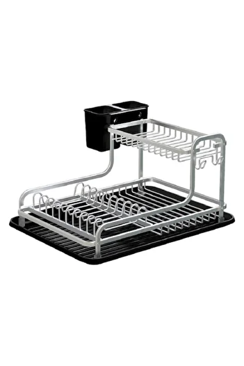 OEM Cromed Dish Rack with Plastic Tray and Cutlery Holder, 43x36x22.5 cm GRUNBERG 3231